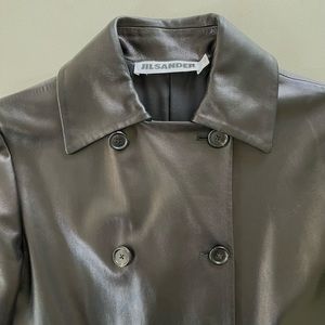 Jil Sander Double Breasted Leather Coat - 38